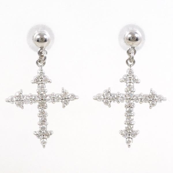 K18 White Gold Diamond Earrings