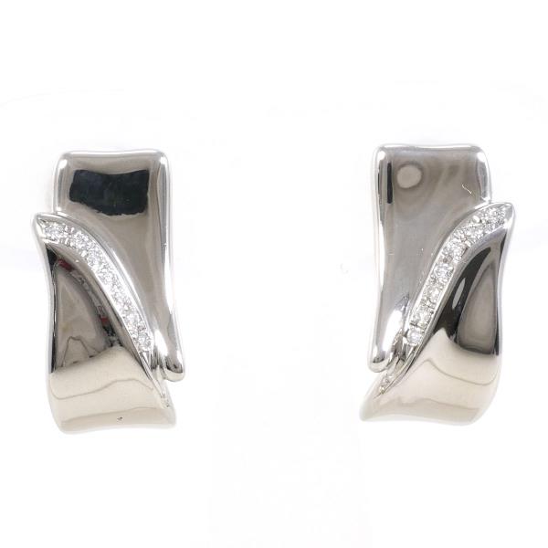 Tasaki K18 White Gold Diamond Earrings 0.05ct in Excellent Condition