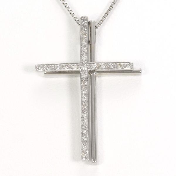 K18 White Gold Diamond Necklace in Pristine Condition