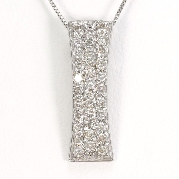 K18 White Gold Diamond Necklace in Excellent Condition