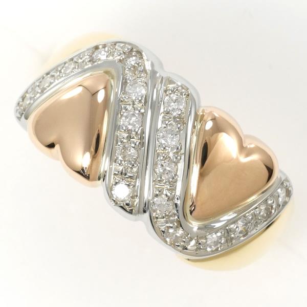 K18 Gold Diamond Ring 11 YG WG PG