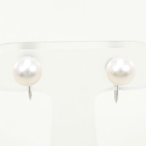 K14 White Gold Pearl Earrings in Excellent Condition