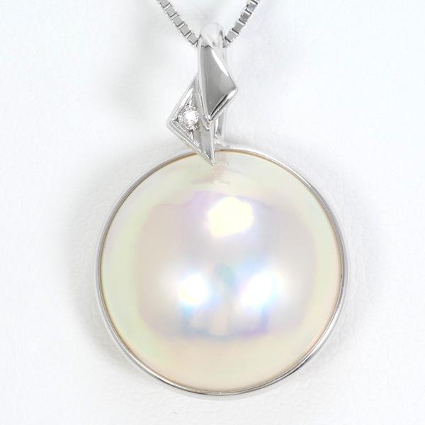 K14 White Gold Mabe Pearl Necklace