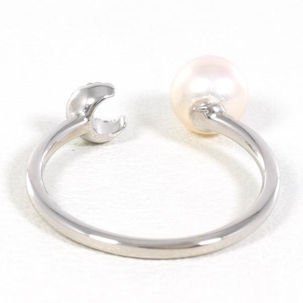 K10 White Gold Pearl Ring 6.5 in Excellent Condition