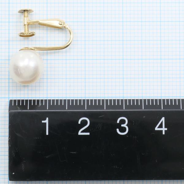 K18 Yellow Gold Pearl Earrings in Excellent Condition