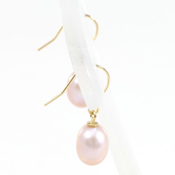 K18 Yellow Gold Pearl Earrings in Great Condition