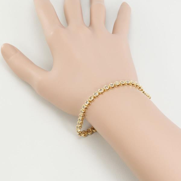 K18 Yellow Gold Bracelet with 2.00 Brown Diamond, 18cm in Great Condition