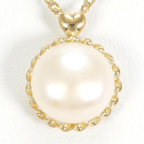 K18 Yellow Gold Pearl Necklace in Pristine Condition