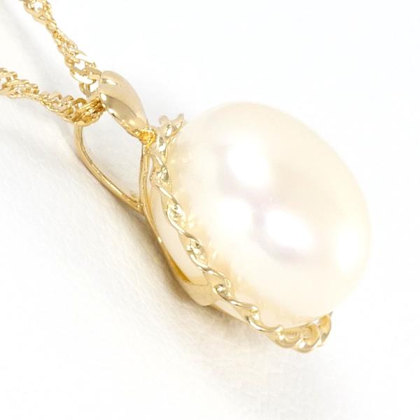 K18 Yellow Gold Pearl Necklace in Pristine Condition