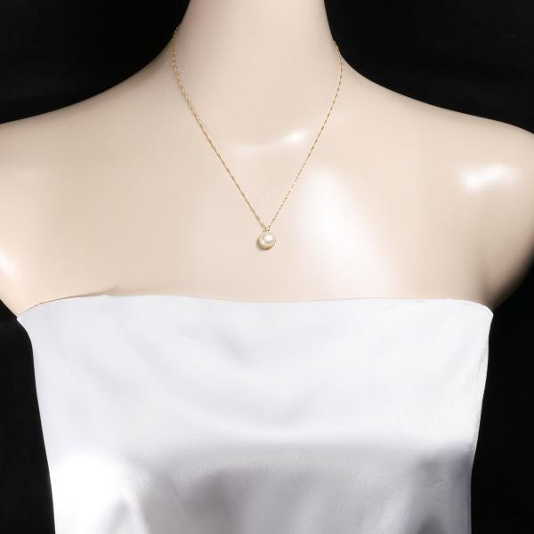 K18 Yellow Gold Pearl Necklace in Pristine Condition