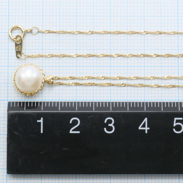 K18 Yellow Gold Pearl Necklace in Pristine Condition