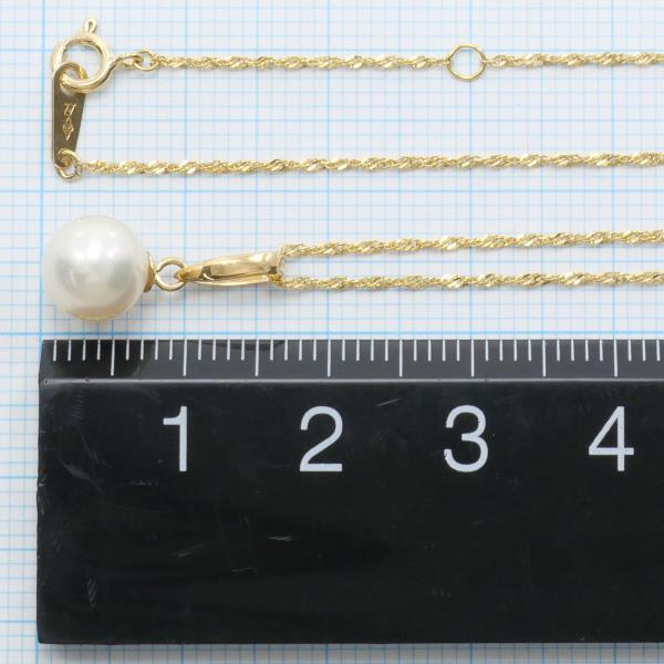 K18 Yellow Gold Pearl Necklace in Excellent Condition