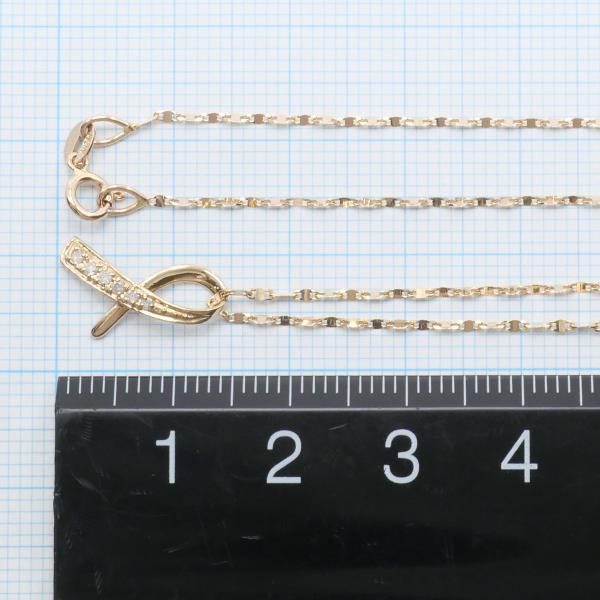 K18 Pink Gold Diamond Necklace in Excellent Condition