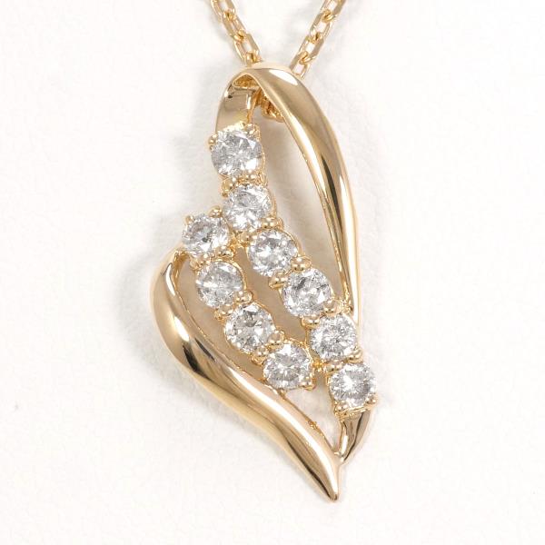 K18 Pink Gold Diamond Necklace 0.5