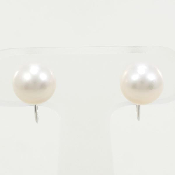 PT900 Platinum Pearl Earrings in Great Condition