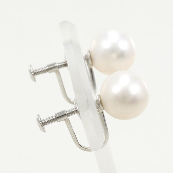 PT900 Platinum Pearl Earrings in Great Condition