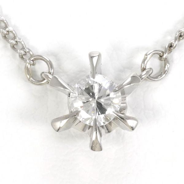 PT850 Platinum Diamond Necklace 0.117ct in Pristine Condition