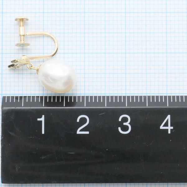 K10 Yellow Gold Pearl Earrings