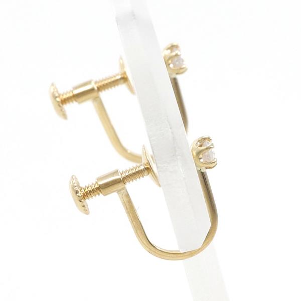 K10 Yellow Gold Diamond Earrings