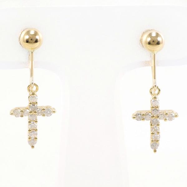 K10 Yellow Gold Diamond Earrings