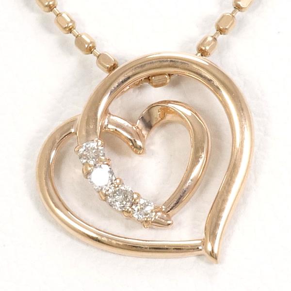 K10 Pink Gold Diamond Necklace