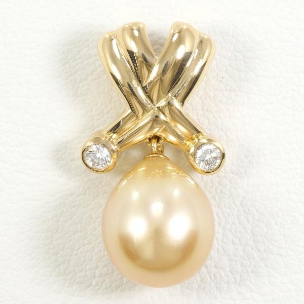 Tasaki K18YG Pearl Pendant Top in Excellent Condition