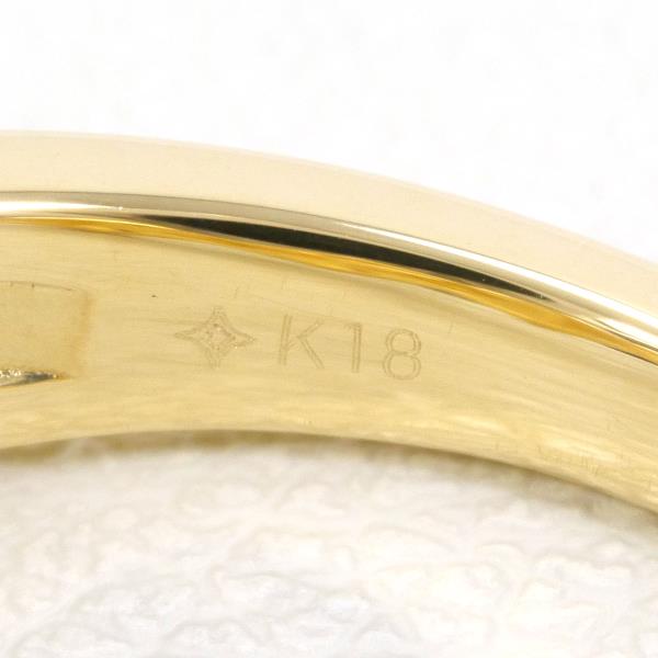 K18YG Yellow Gold Diamond Ring 8.5 in Pristine Condition