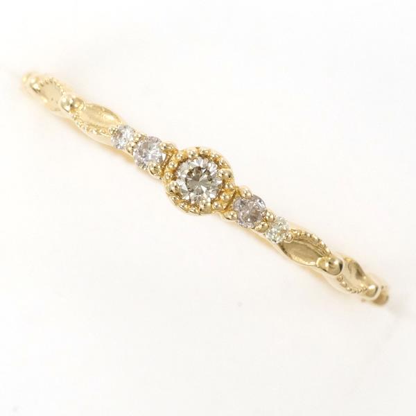 K14 Yellow Gold Diamond Ring 11 in Excellent Condition