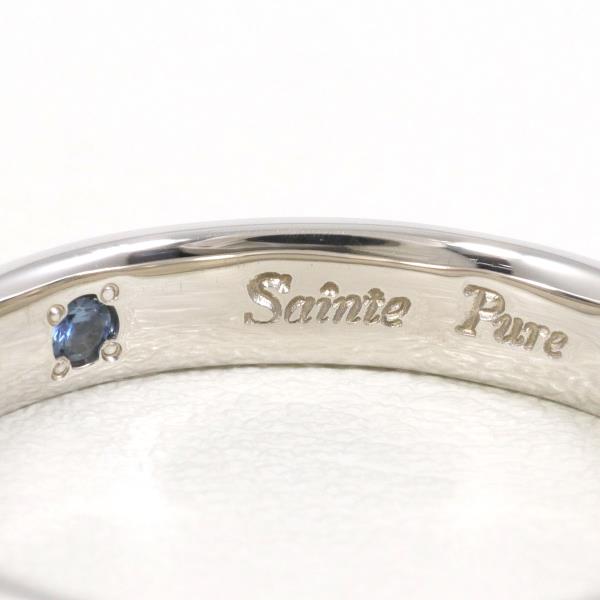 Saint Pure PT1000 Platinum Sapphire Ring Size 14.5 in Excellent Condition