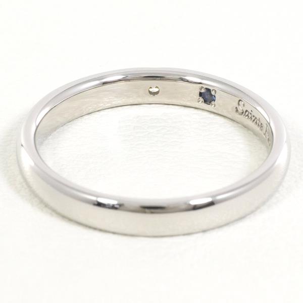 Saint Pure PT1000 Platinum Ring with Diamond and Sapphire in Excellent Condition