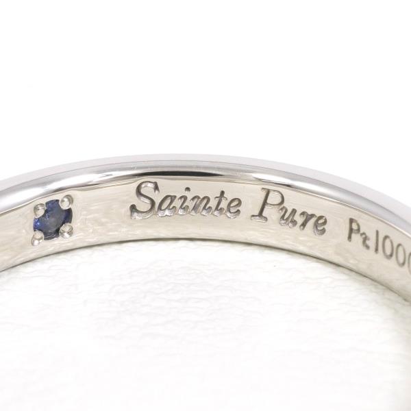 Saint Pure PT1000 Platinum Ring with Diamond and Sapphire in Excellent Condition