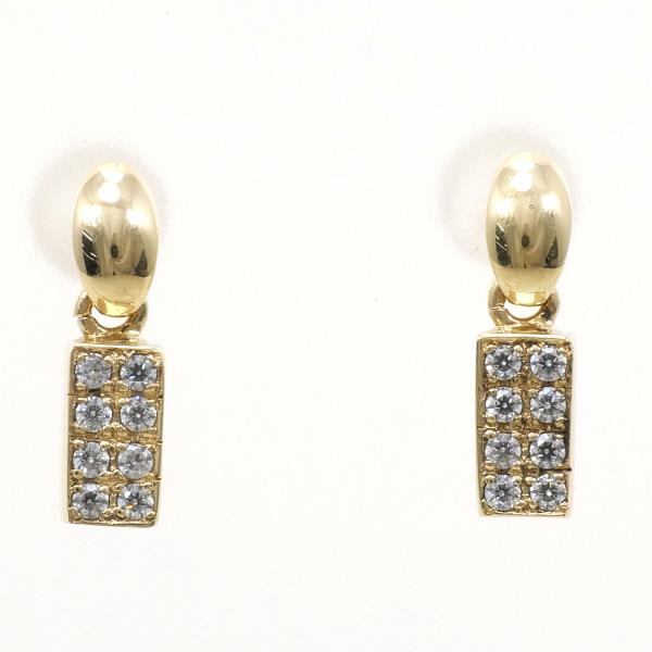 K14 Yellow Gold Zircon Earrings in Excellent Condition