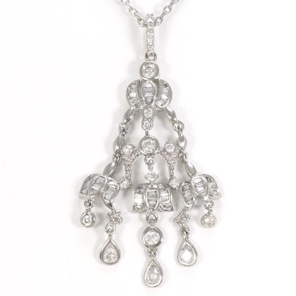 K18 White Gold Diamond Necklace