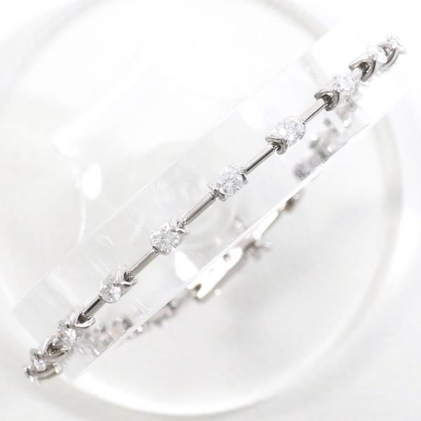 K18 White Gold Diamond Bracelet 18cm