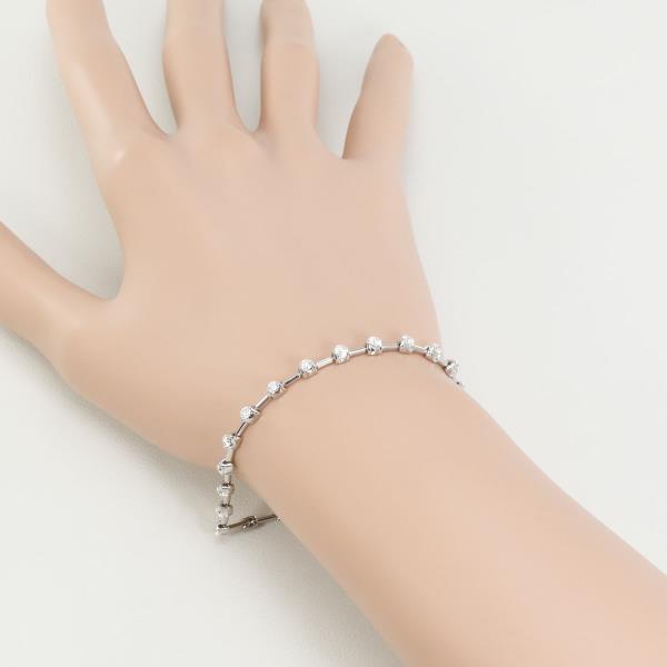 K18 White Gold Diamond Bracelet 18cm