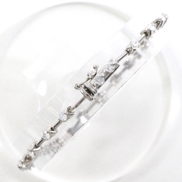 K18 White Gold Diamond Bracelet 18cm