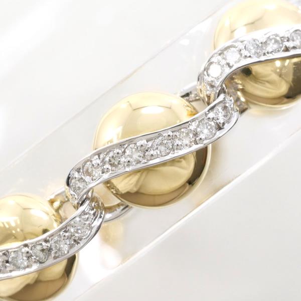 K18 Yellow Gold White Gold Diamond Bracelet 0.36ct