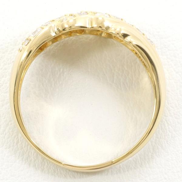 K18 Yellow Gold Diamond Ring 18号 1.00ct in Pristine Condition