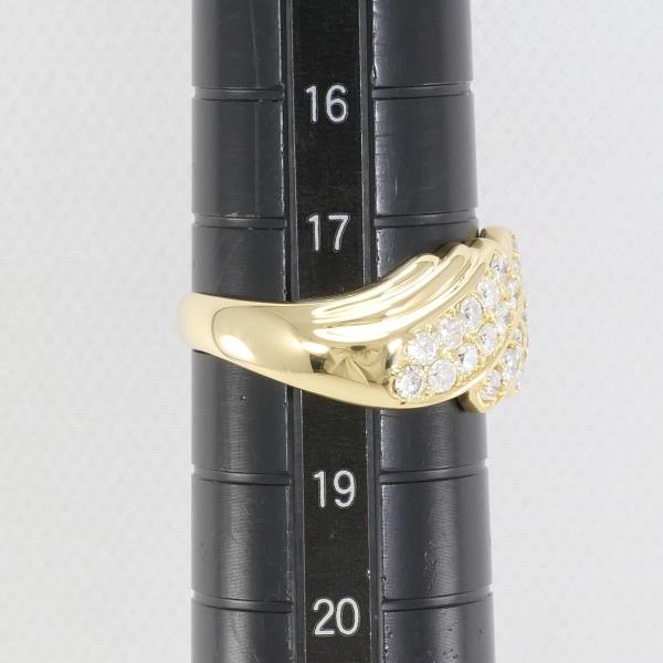 K18 Yellow Gold Diamond Ring 18号 1.00ct in Pristine Condition