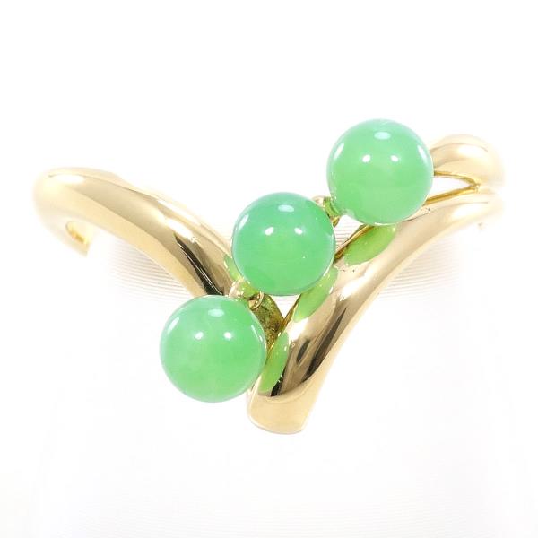 K18 Yellow Gold Chrysoprase Ring Size 12 in Excellent Condition