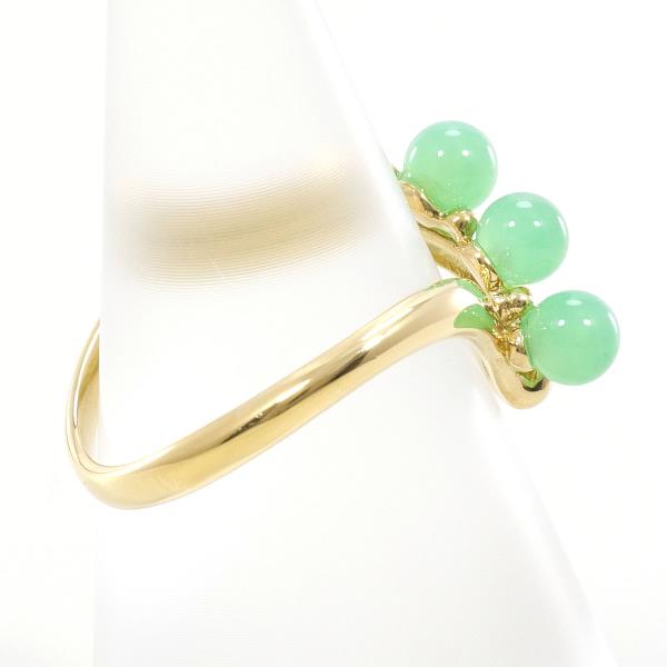 K18 Yellow Gold Chrysoprase Ring Size 12 in Excellent Condition