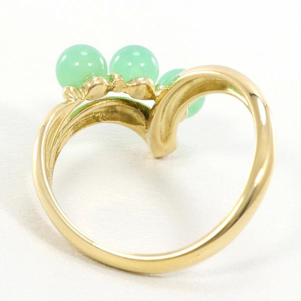 K18 Yellow Gold Chrysoprase Ring Size 12 in Excellent Condition