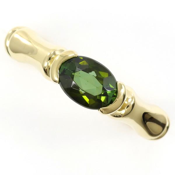 K18 Yellow Gold Ring Green Tourmaline