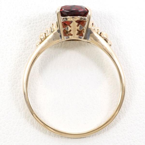 K10 Yellow Gold Garnet Ring Size 15 in Excellent Condition