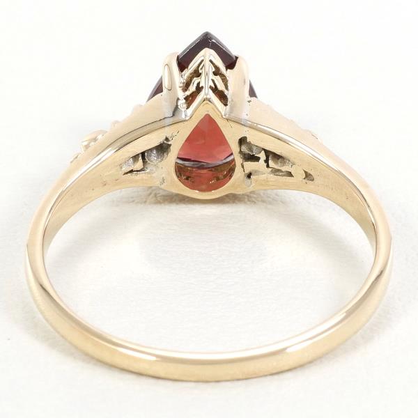 K10 Yellow Gold Garnet Ring Size 15 in Excellent Condition