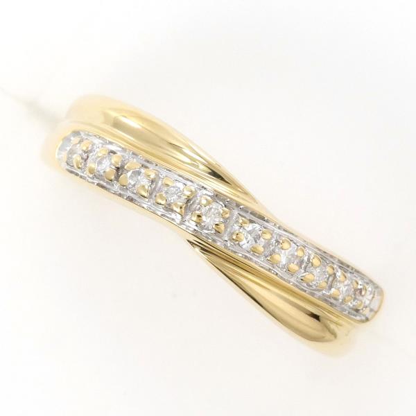 K18 Yellow Gold Diamond Ring 11.5 in Excellent Condition