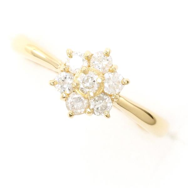 K18 Yellow Gold Diamond Ring 9.5 in Excellent Condition