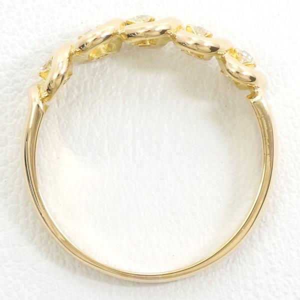 K18 Yellow Gold Diamond Ring 13号 0.09ct in Excellent Condition