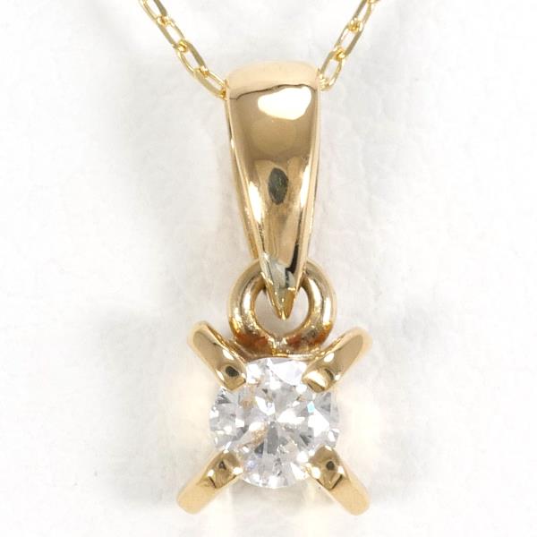 K18 Yellow Gold Diamond Necklace 0.10ct in Excellent Condition