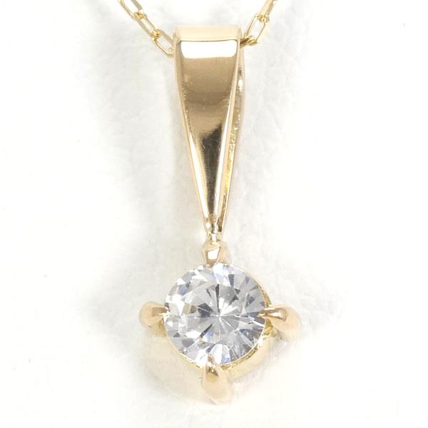 K18 Yellow Gold White Topaz Necklace in Excellent Condition